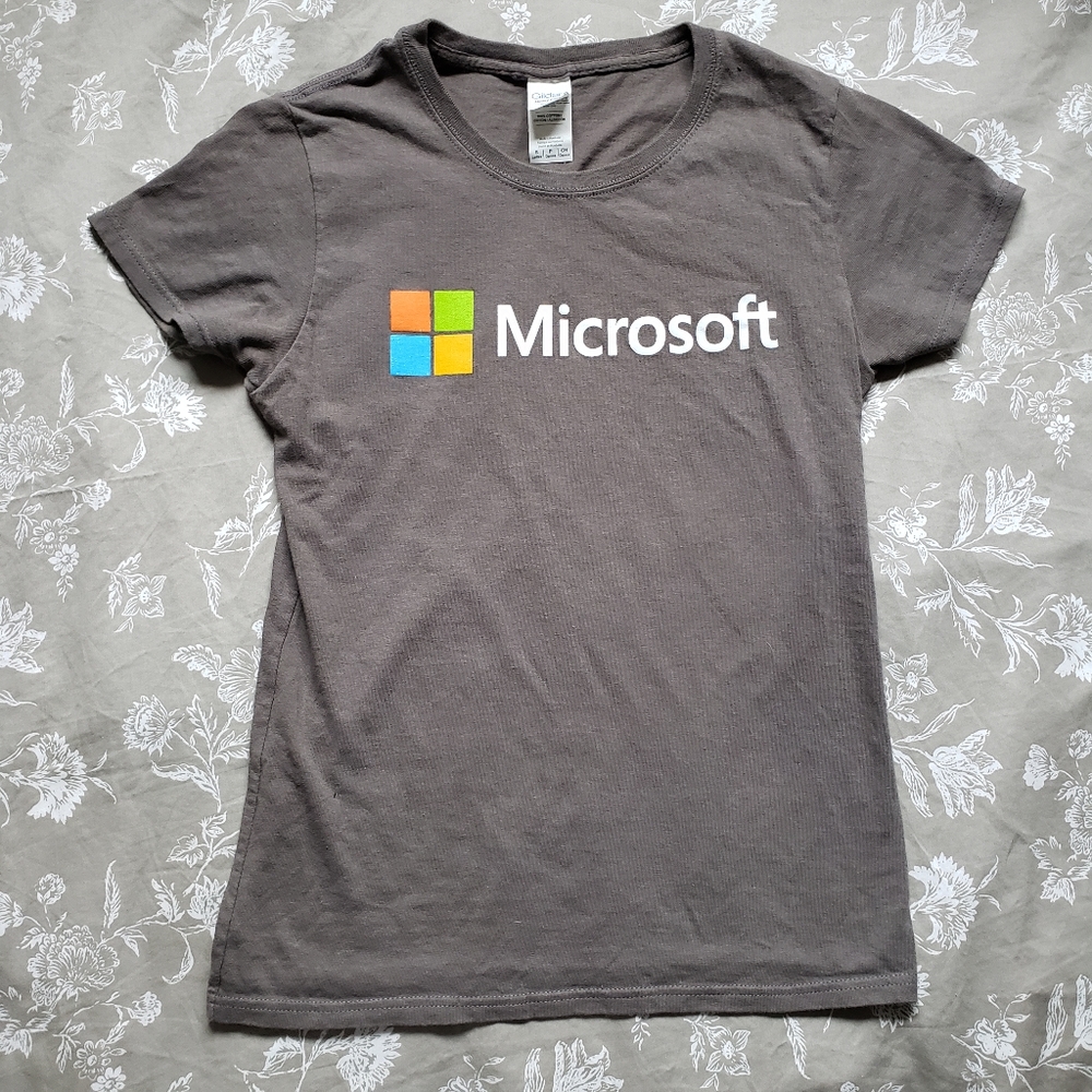 Grey Microsoft T-Shirt Size Small